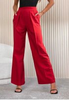 Nohavice z przeszyciami After You Left červené