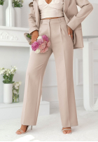 Eleganckie Nohavice Cigaretky Perfect Timing púdrovo ružová