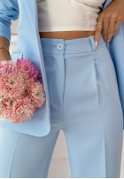 Eleganckie Nohavice Cigaretky Perfect Timing púdrovo ružová