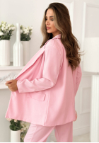 Elegancka Sako z kołnierzem Cordelia ružová