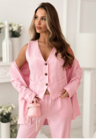 Krátka elegancka Vesta ružová