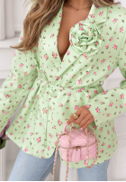 Kwiecista Sako z paskiem i różą Macarena žltá