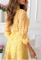 Šaty maxi z tencelu w Bodky  Tatiana žltá