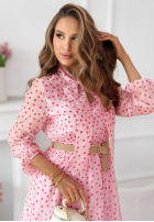 Šaty maxi z tencelu w Bodky  Tatiana žltá