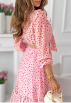 Šaty maxi z tencelu w Bodky  Tatiana žltá