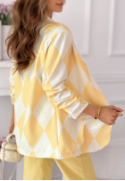 Sako w kratę Sharon žltá