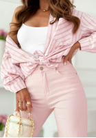 Nohavice džínosové mom fit Bethany žlté