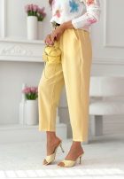 látkové Nohavice z paskiem i gumką pasu Liora ružové