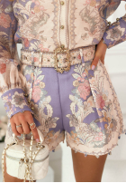 Krótki Overal so vzormi Miss Delacey béžovo-blankytný