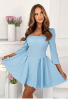 Rozkloszowana Šaty mini z kwadratowym dekoltem Good Luck Baby ružová