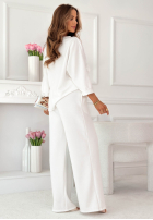 Tepláková súprava z kwiatami Floralia púdrovo ružová