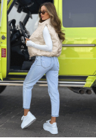 Krátka Prešívaná Vesta Spring Cloud ecru