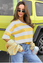 Nohavice džínosové mom fit Tabitha modré