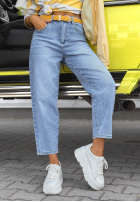 Nohavice džínosové mom fit Tabitha modré