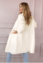 Dlhý Kabát z kieszeniami Know The Truth Biela