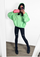 Mikina oversize s kapucňou i kangurka La Milla Francesca blankytná