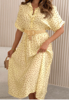 Muślinowa Šaty w Bodky  Panna Cotta žltá