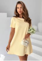 Šaty mini z kokardą Mariette žltá