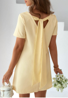 Šaty mini z kokardą Mariette žltá