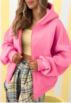 Mikina s kapucňou oversize Don't Tell žltá