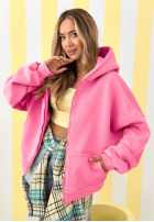 Mikina s kapucňou oversize Don't Tell žltá