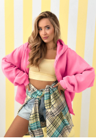 Mikina s kapucňou oversize Don't Tell žltá