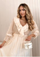 Zwiewna Šaty maxi z falbankami Lady Spring žltá