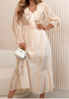 Zwiewna Šaty maxi z falbankami Lady Spring žltá