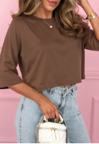 Krótki Tričko Springtime Babe čokoládový