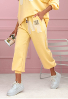 Nohavice dresowe Mastermind púdrovo ružová