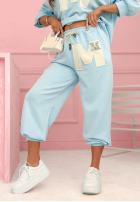 Nohavice dresowe Mastermind púdrovo ružová