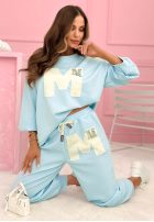 Nohavice dresowe Mastermind púdrovo ružová