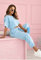 Súprava tričko a tepláky Double Trouble blankytný