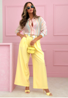 Košeľa z tencelu w paski Anastella púdrovo ružová