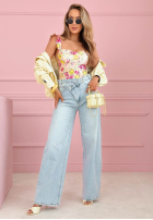 Kwieciste body na ramiączkach Blossom Ballet púdrovo ružová