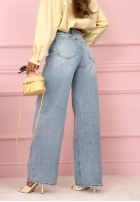 Nohavice džínosové wide leg Denim Story modré