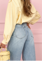 Nohavice džínosové wide leg Denim Story modré