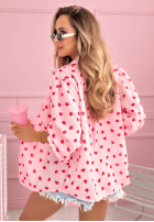 Košeľa w róże Velvet Rose púdrovo ružová