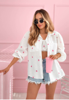 Košeľa w truskawki Sweet Strawberry Biela