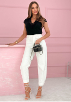 Bawełniana Blúzka z koronką Calissa Biela