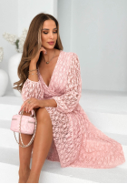 Koronkowa Šaty z marszczoną talią Good Moment žltá