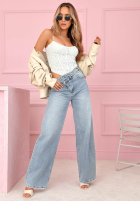 Koronkowy gorsetowy top na ramiączkach Laryssa ružový