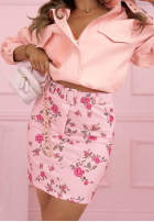 Sukňa mini w róże Rose Days žltá