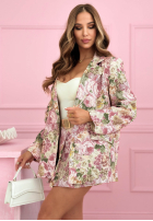 Kwiecista Sako z kołnierzykiem Blooming Days ružová