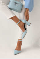 džínosové Sandále na słupku Nefertiti modré