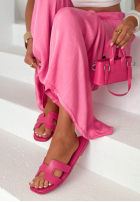 Skórzane Šľapky  Ashley čokoládové