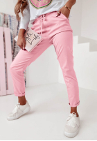 Nohavice látkové Wind svetloružové