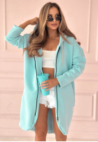 Długa Mikina s kapucňou Peaceful Mind blankytná