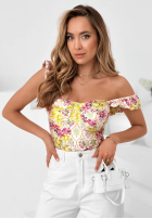 Kwieciste body na ramiączkach Blossom Ballet púdrovo ružová