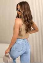 Top z dekoltem Demi Biela